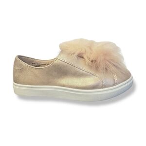 Brash Pink Faux Fur Pompom Sneakers NWT